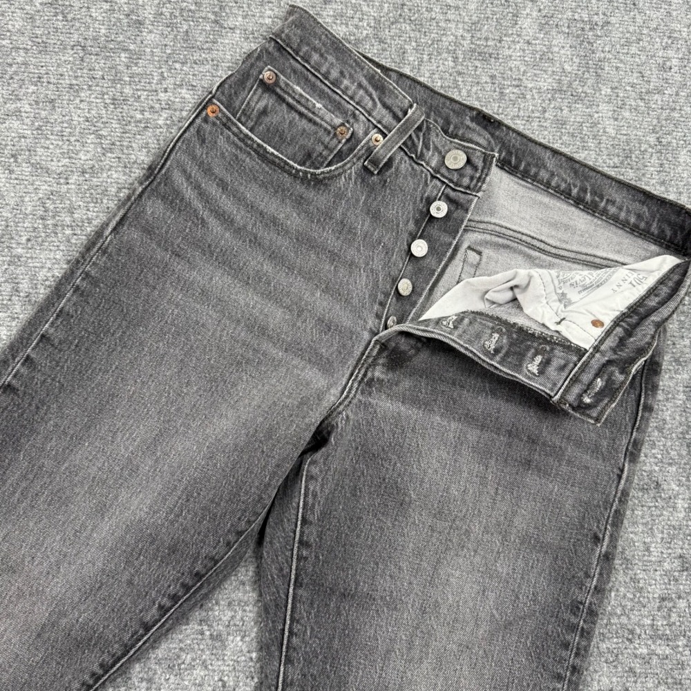 Levi's 501 Original Fit Mens Jeans Gray Button Fly W27 L28